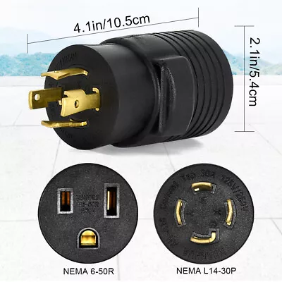 $17.99 • Buy 30AMP NEMA L14-30P To 6-50R 240V Welder Dryer RV EV Charger Power Cord Plug US