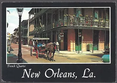 FRENCH QUARTER Postcard New Orleans La Horse-Drawn Surrey Picturesque • $3.84