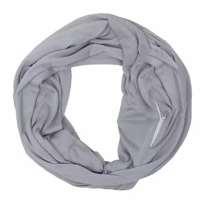 Women Convertible Infinity Scarf With Hidden Zipper Pocket Loop Travel Scarf HOT • $7.33