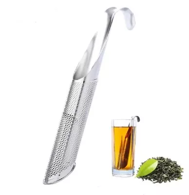 Stainless Steel Tea Diffuser Stick - Strainer Infuser Pipe With Hook Handle • $7.40