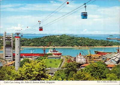 Sentosa Singapore Cable Cars Postcard. Vintage 70's 80s Ships. John Hinde • $7.61