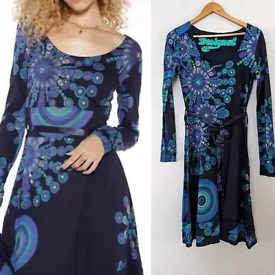 Desigual Sz M Soft Stretch Long Sleeve Dress AS NEW • $40