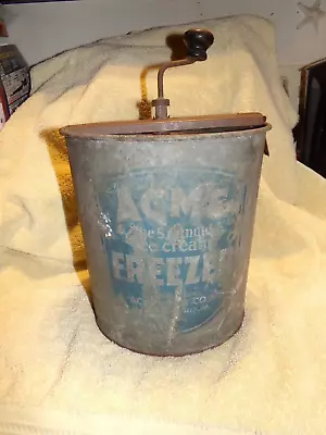 Vintage Acme The 5 Minute Ice Cream Freezer Hand Crank • $30