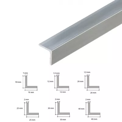 £5.95 • Buy Aluminium Angle Corner Trim - Aluminium Edge Edging - Natural & Anodised 1 Metre