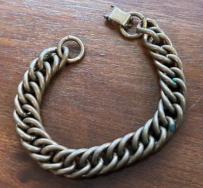 Vintage Solid Copper Large Wide Chunky Chain Link Bracelet • $14.99