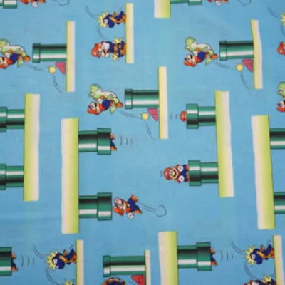 Super Mario Brothers Tunnel Quilting Cotton Fabric • $12