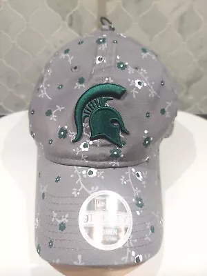 New Era Women's Michigan State Spartans Grey Gray Blossom Adjustable Hat • $9.45