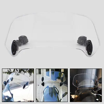 Adjustable Clip On Windshield Extension Spoiler Wind Deflector For Motorcycle • $18.03