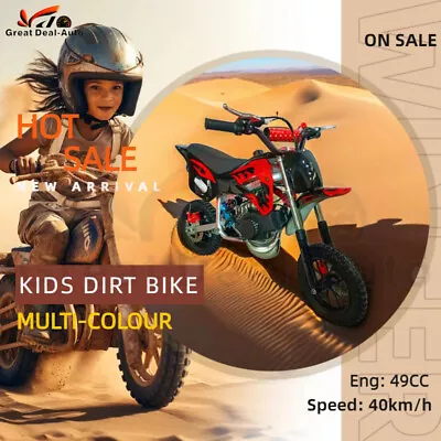 Red 49cc Mini Motor Dirt Bike Kids Pocket Rocket Pee Wee Motorcycle Atv 50cc • $375