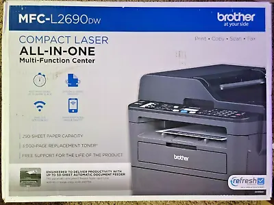 Brother MFC-L2690DW Wireless Laser All-in-One Duplex BW Printer Copy Scan Fax • $243.33