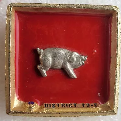 Vtg Pig Plaque Pin District 1'3- E Emblematic Rodney Ontario Canada • $4.99