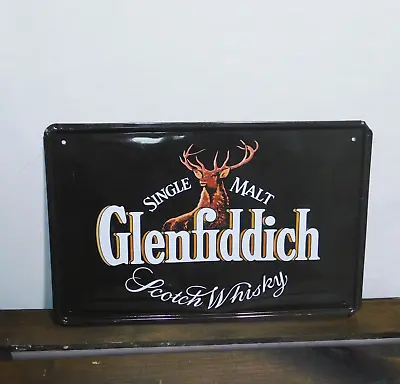 Vtg Glenfiddich Single Malt Scotch Whisky Advertising 11.75 X 7.75 Metal Sign • $14.88