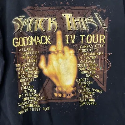 Godsmack Rock IV Tour 2 Sided Vintage Graphic 100% Cotton Shirt S-5XL • $17.95