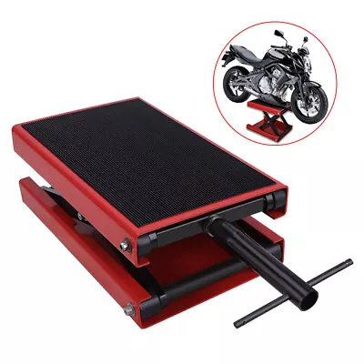 1100LB 9  Wide Deck Motorcycle Center Scissor Lift Jack Hoist Stand Bikes ATV • $60.79