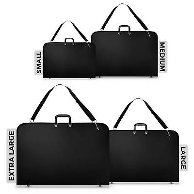 A1 A2 A3 A4 Water Proof Black Portfolio Case Design Art Work Painting Folder Bag • £10.45