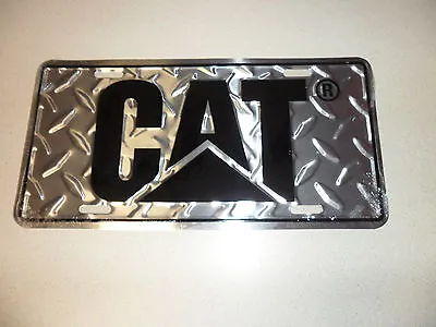 New Caterpillar Tag CAT W/blk Logo Aluminum Diamond Plate License Plate Tag  • $18.99