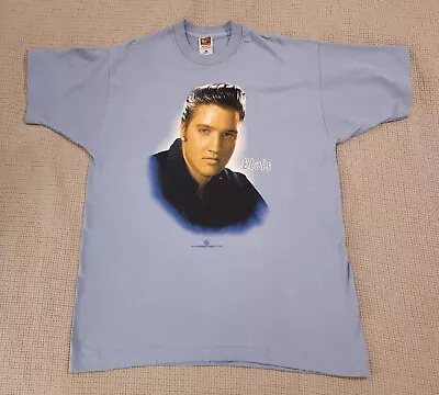 Fruit Of The Loom Heavy Cotton Tag 1996 Elvis Presley Live T-Shirt 90's Size XL • $30