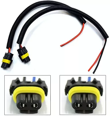 Extension Wire Pigtail Female 9005 HB3 Headlight Two Harness High Beam Connector • $11.88