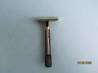 Vintage Gem Gold Tone Brass Flip-Top Safety Razor W/Bakelite Handle Made By Gem • $12.99