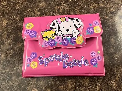Vintage 2000 Sanrio Spottie Dottie Wallet Photo Holder Pink Plastic Dog READ • $20