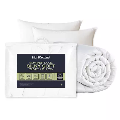 Soft Touch Luxury Duvet & Pillow Set  Anti-Allergy Duvet & Pillow Set ALL SIZES • £24.99