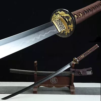 Japanese Samurai Sword Katana T10 Steel Clay Tempered Razor Sharp Full Tang • $136.99