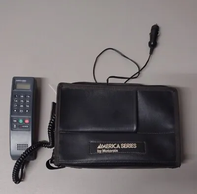 Motorola America Series MS 833 Mobil Car Bag Phone Vintage 1980s FOR PARTS ONLY • $10.99
