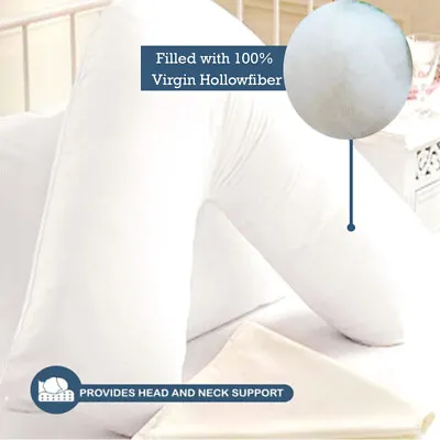 V Shaped Pillow Neck Body Support Pregnancy Pillow Maternity Free UK Dispatch • £7.45