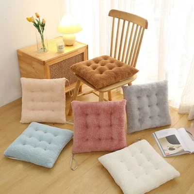 $39.96 • Buy Rectangle Furry Chair Pad Solid Color Chair Cushion Plush Seat Cushion  Home