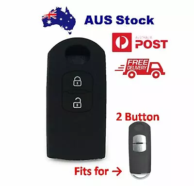 Black Silicone Key Cover Fits For 2 Button MAZDA 2 3 6 CX3 CX5 CX8 CX9 Key Cover • $8.70