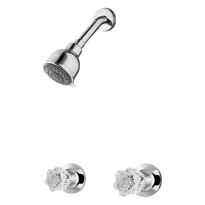 Bedford 2-Handle 3-Spray Round Shower Faucet In Polished Chrome (Valve Included) • $38.99