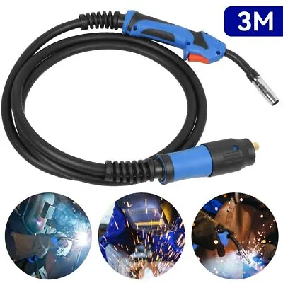 MIG Welding Torch Gun MB15AK Euro Connector 3M Cable Gas Conversion For Welder • £26