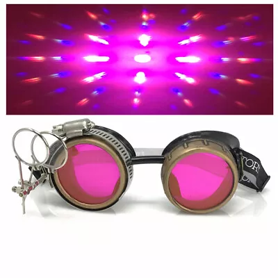 Diffraction Kaleidoscope Rave Glasses Steampunk Goggles Cosplay Burning Man • $24.99