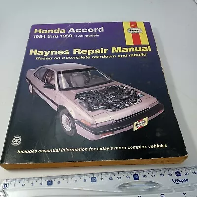 Haynes Repair Manual 42011 Honda Accord 1984-1989 All Models Service Workshop • $14.91