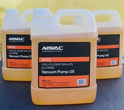 $139 • Buy 3 Pack Navac Vo1g Vacuum Pump Oil Us Gal