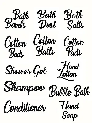 £1.95 • Buy Bathroom Decals - Vinyl Sticker Decals - Ideal For Jars / Boxes / Containers Etc