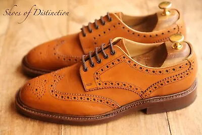 Loake 1880 Chester Tan Leather Derby Brogue Shoes Mens UK 8 US 9 EU 42 RRP £285 • £65