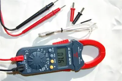 Digital Clamp Meter Ammeter Multimeter DMM+Type K Thermocouple HVAC Circuit Tool • $24.97