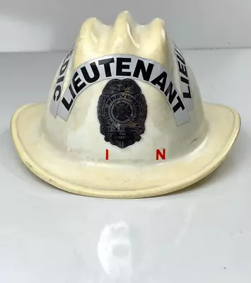 Vintage Gentex Fyr Fyter Fireman Fire Helmet USA FD Fireman Collectible White • $59.48