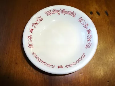 Mickey Mantle Country Cookin' VINTAGE 1960's Restaurant 4 3/4  Bowl  RARE USA • $55