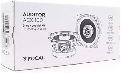 Focal ACX100 Auditor Series 2 Way 4  Car Door Dash Coaxial Speakers 30w RMS • £39.99