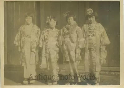 Young Girls In Ethnic Dresses Antique Photo Japan • £14.46