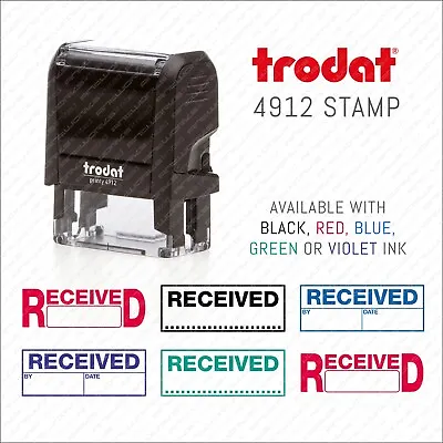 £14.35 • Buy Received By Date Rubber Stamp Accounts Business Shop Office - Trodat 4912