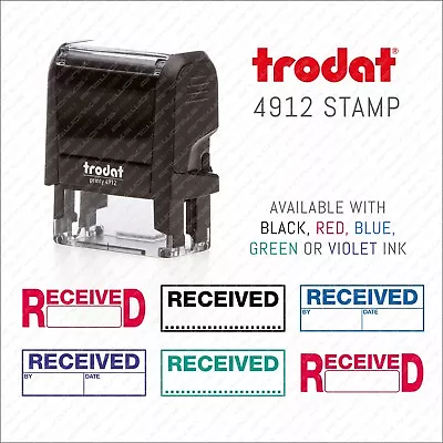 Received By Date Rubber Stamp Accounts Business Shop Office - Trodat 4912 • £14.35