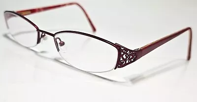 VERA BRADLEY 3011 Red Womens Oval Half Rim Eyeglasses 50-18-135 • $19.94