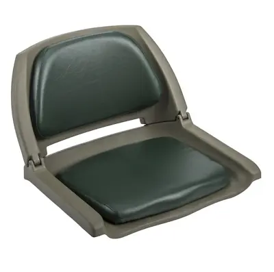 Folding Boat Seat Molded Fishing Cushioned Seat Vinyl Foam Padding Green NEW • $71.08