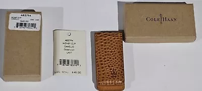 Cole Haan India MAGNETIC MONEY CLIP A83794 CAMELLO Greenwich BROWN/SNAKE SKIN • $24.85