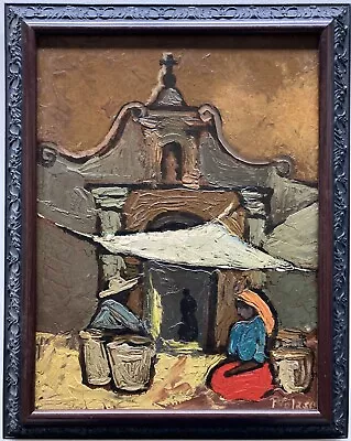 Latin American Art Original Oil Painting R Velasco Mexican 16x12 Signed • $285