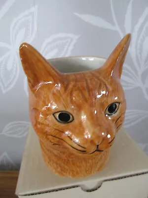 Quail Ceramics Ginger Cat Desk Tidy Pencil /pen / Brush Holder Pot Vincent Boxed • $29.87