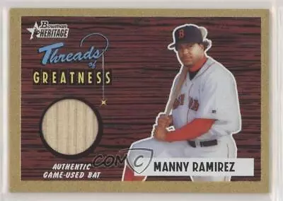 2004 Bowman Heritage Threads Of Greatness Gold /55 Manny Ramirez #TG-MR2 • $11.58